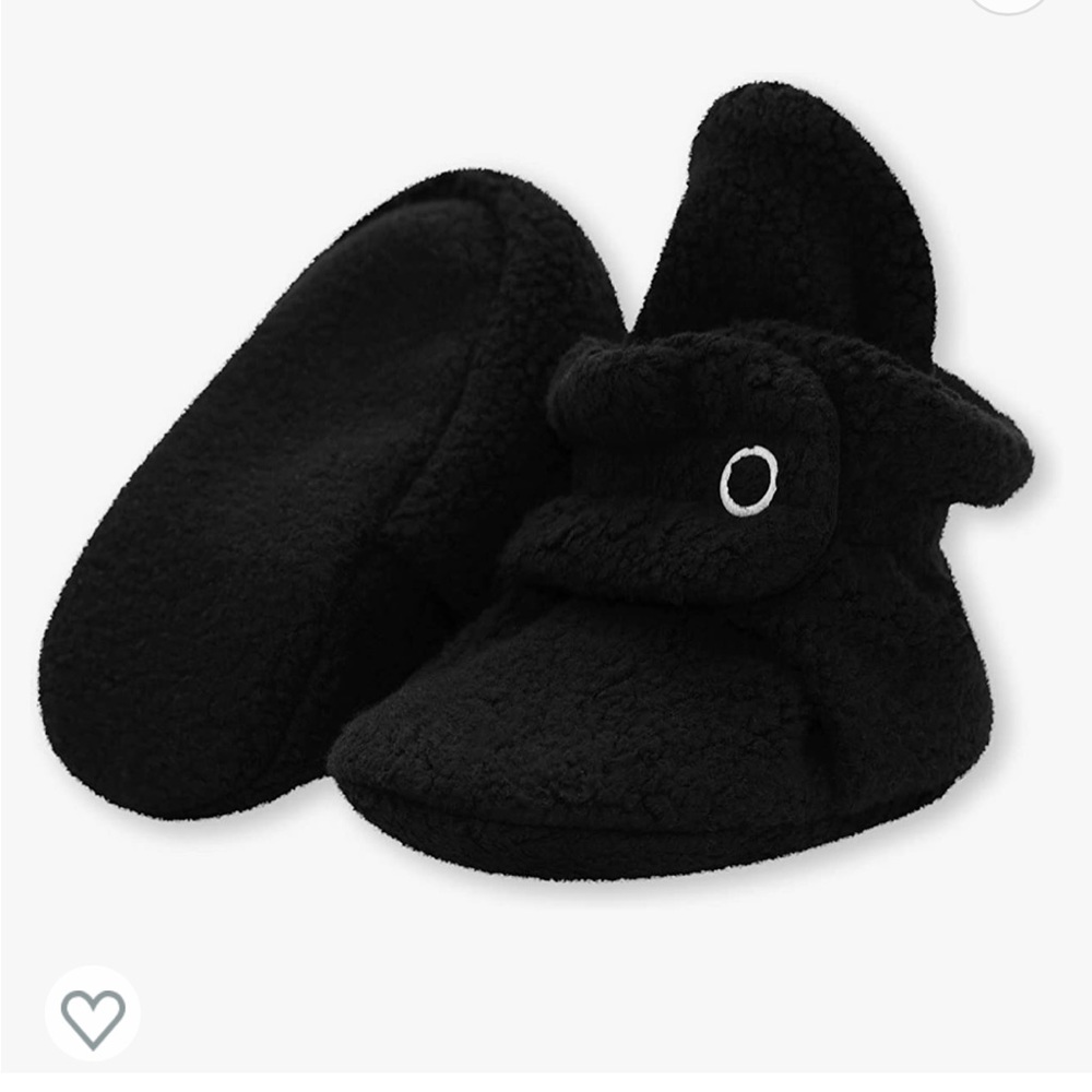 SOLD Zutano 0-3 Month Fleece Snap Bootie Black